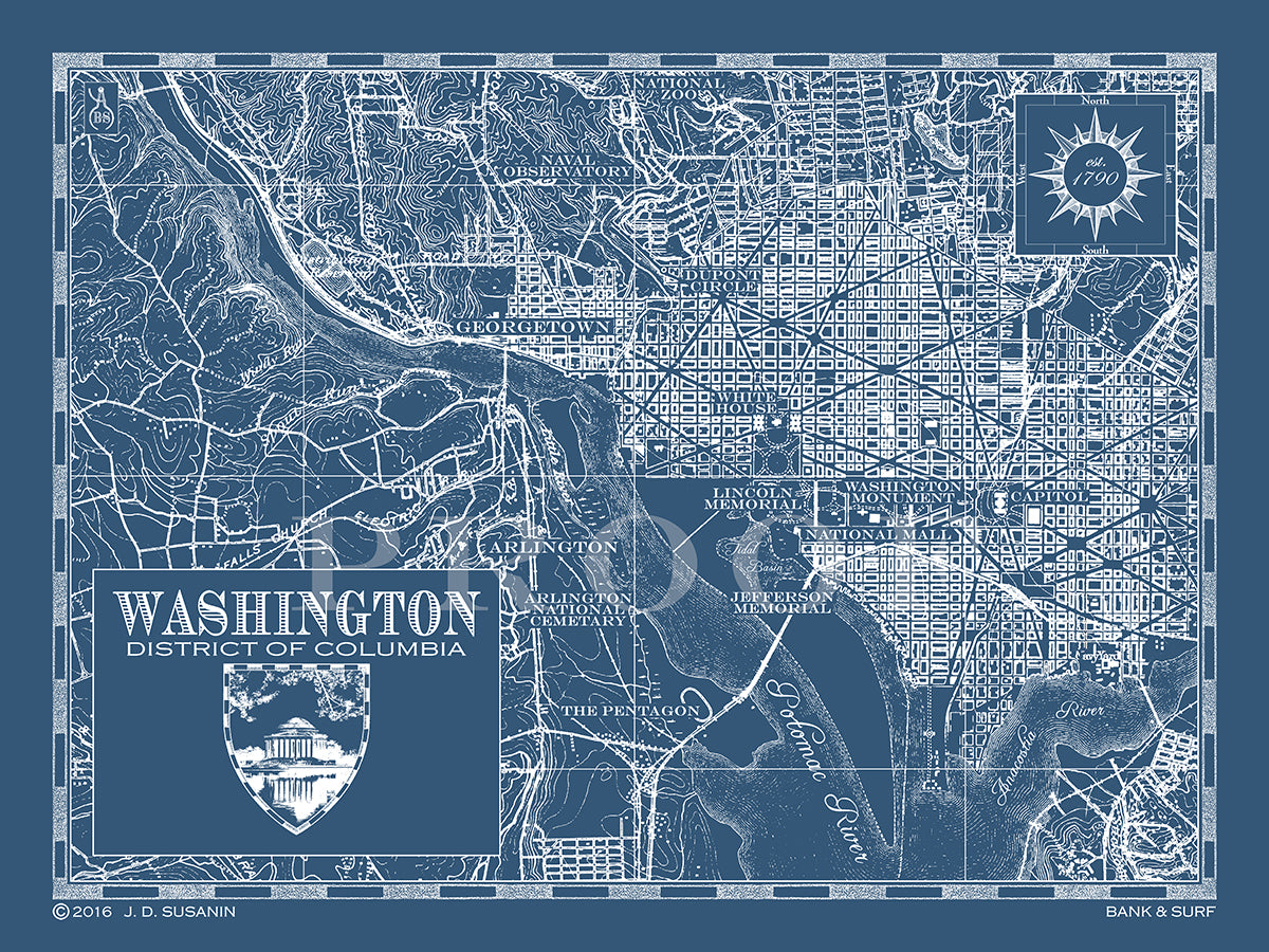 Washington,　of　Bank　SURF　–　BANK　Custom　Surf　maps　and　Map　DC