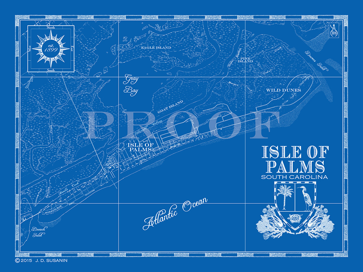 Map of Isle of Palms, SC