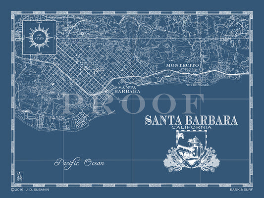 Map of Santa Barbara, CA