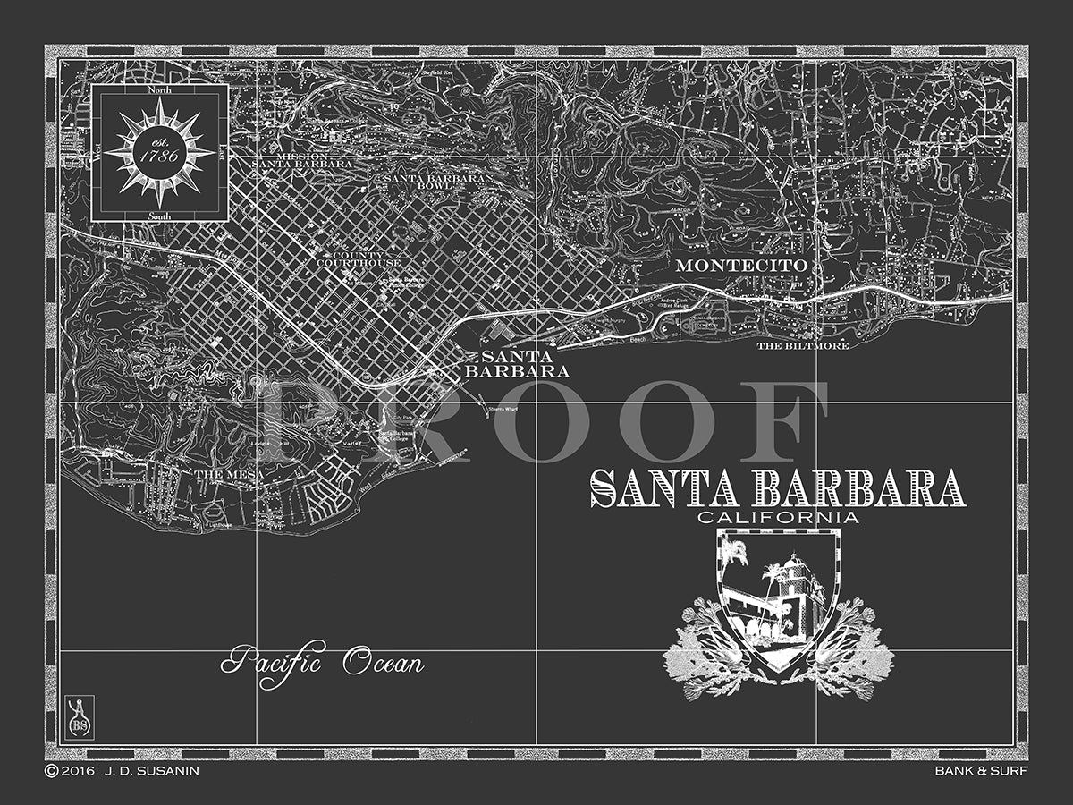 Map of Santa Barbara, CA